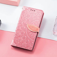 Funda de Cuero Cartera con Soporte Patron de Moda Carcasa S08D para Huawei Y7p Oro Rosa