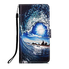 Funda de Cuero Cartera con Soporte Patron de Moda Carcasa Y02B para Xiaomi Redmi 9AT Azul Real