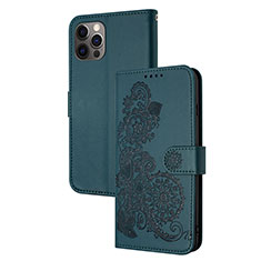 Funda de Cuero Cartera con Soporte Patron de Moda Carcasa Y02X para Apple iPhone 13 Pro Verde