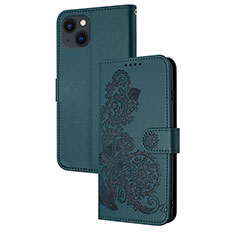 Funda de Cuero Cartera con Soporte Patron de Moda Carcasa Y02X para Apple iPhone 13 Verde