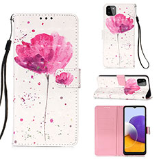 Funda de Cuero Cartera con Soporte Patron de Moda Carcasa Y03B para Samsung Galaxy F42 5G Rosa