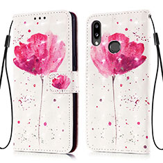 Funda de Cuero Cartera con Soporte Patron de Moda Carcasa Y03B para Samsung Galaxy M01s Rosa