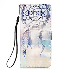 Funda de Cuero Cartera con Soporte Patron de Moda Carcasa Y03B para Samsung Galaxy M02s Azul Claro