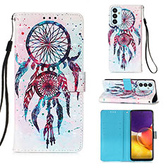 Funda de Cuero Cartera con Soporte Patron de Moda Carcasa Y03B para Samsung Galaxy Quantum2 5G Multicolor