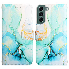 Funda de Cuero Cartera con Soporte Patron de Moda Carcasa Y03B para Samsung Galaxy S22 Plus 5G Verde