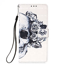 Funda de Cuero Cartera con Soporte Patron de Moda Carcasa Y03B para Xiaomi Redmi Note 10 4G Negro