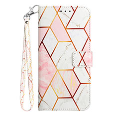 Funda de Cuero Cartera con Soporte Patron de Moda Carcasa Y05B para Samsung Galaxy F12 Blanco