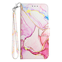 Funda de Cuero Cartera con Soporte Patron de Moda Carcasa Y05B para Samsung Galaxy F42 5G Rosa