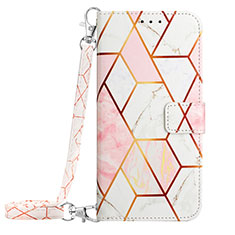 Funda de Cuero Cartera con Soporte Patron de Moda Carcasa YB1 para Xiaomi Poco X5 Pro 5G Blanco