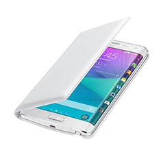 Funda de Cuero Cartera para Samsung Galaxy Note Edge SM-N915F Blanco