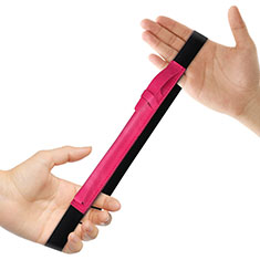 Funda de Cuero Elastico del Pluma Desmontable P03 para Apple Pencil Apple iPad Pro 9.7 Rosa Roja