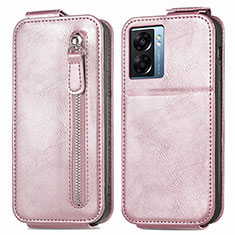 Funda de Cuero Flip para OnePlus Nord N300 5G Oro Rosa