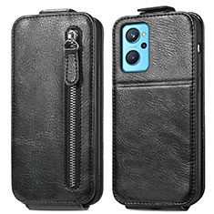 Funda de Cuero Flip para Oppo A96 4G Negro