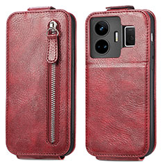 Funda de Cuero Flip para Realme GT3 5G Rojo