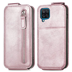 Funda de Cuero Flip para Samsung Galaxy M12 Oro Rosa