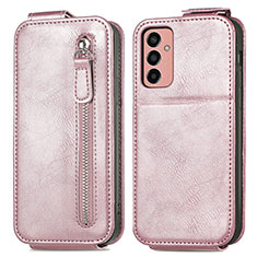 Funda de Cuero Flip para Samsung Galaxy M13 4G Oro Rosa