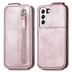 Funda de Cuero Flip para Samsung Galaxy S21 5G Oro Rosa