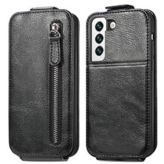 Funda de Cuero Flip para Samsung Galaxy S22 5G Negro