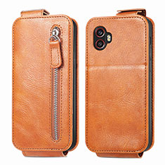 Funda de Cuero Flip para Samsung Galaxy XCover 6 Pro 5G Marron