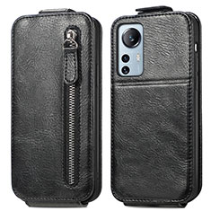 Funda de Cuero Flip para Xiaomi Mi 12 Pro 5G Negro