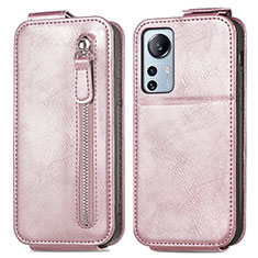 Funda de Cuero Flip para Xiaomi Mi 12S Pro 5G Oro Rosa