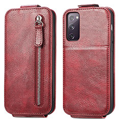 Funda de Cuero Flip S01D para Samsung Galaxy S20 FE (2022) 5G Rojo