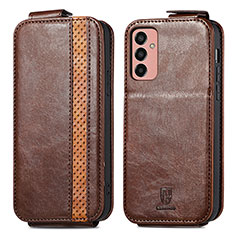 Funda de Cuero Flip S02D para Samsung Galaxy M13 4G Marron