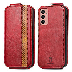 Funda de Cuero Flip S02D para Samsung Galaxy M13 4G Rojo