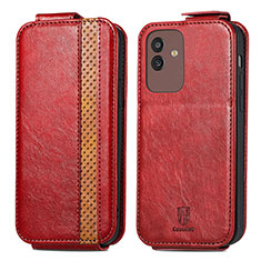 Funda de Cuero Flip S02D para Samsung Galaxy M13 5G Rojo