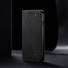 Funda de pano Cartera con Soporte B01S para Samsung Galaxy A12 Negro