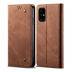 Funda de pano Cartera con Soporte B01S para Samsung Galaxy A51 5G Marron