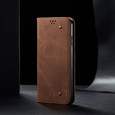 Funda de pano Cartera con Soporte B01S para Samsung Galaxy S20 Plus Marron