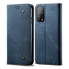 Funda de pano Cartera con Soporte B01S para Xiaomi Mi 10T 5G Azul