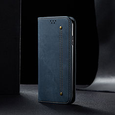 Funda de pano Cartera con Soporte B01S para Xiaomi Redmi 10 India Azul