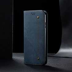 Funda de pano Cartera con Soporte B01S para Xiaomi Redmi Note 10 4G Azul