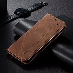 Funda de pano Cartera con Soporte B01S para Xiaomi Redmi Note 11 5G Marron