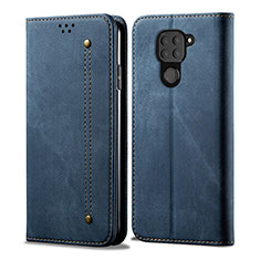 Funda de pano Cartera con Soporte B01S para Xiaomi Redmi Note 9 Azul