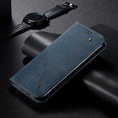 Funda de pano Cartera con Soporte B02S para Xiaomi Mi Note 10 Lite Azul