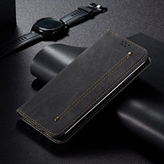 Funda de pano Cartera con Soporte B02S para Xiaomi Poco X3 NFC Negro