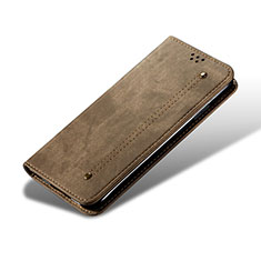 Funda de pano Cartera con Soporte B03S para Samsung Galaxy S21 FE 5G Caqui