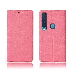 Funda de pano Cartera con Soporte Carcasa para Samsung Galaxy A9 Star Pro Rosa