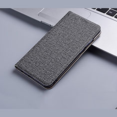 Funda de pano Cartera con Soporte H01 para Apple iPhone 13 Pro Gris