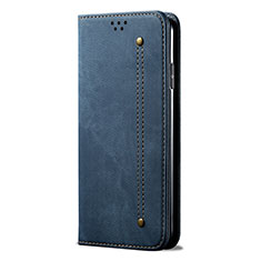 Funda de pano Cartera con Soporte H01 para Huawei P40 Lite 5G Azul