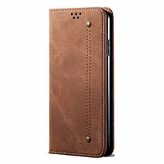 Funda de pano Cartera con Soporte H01 para Oppo A92 Marron