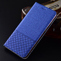 Funda de pano Cartera con Soporte H01 para Oppo R17 Neo Azul