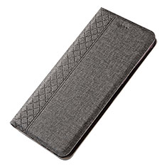 Funda de pano Cartera con Soporte H01 para Samsung Galaxy A70 Gris