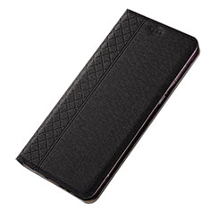 Funda de pano Cartera con Soporte H01 para Samsung Galaxy A70 Negro