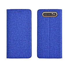 Funda de pano Cartera con Soporte H01 para Samsung Galaxy A90 4G Azul
