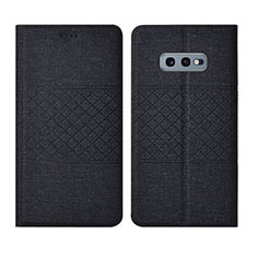 Funda de pano Cartera con Soporte H01 para Samsung Galaxy S10e Negro