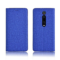 Funda de pano Cartera con Soporte H01 para Xiaomi Mi 9T Pro Azul